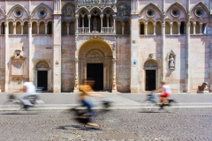 Ferrara - Bycycle ghosts in front of the Cathedral